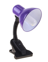 Лампа настольная е27, с выкл. на зажиме (220в) фиолетовая (108в) RISALUX
