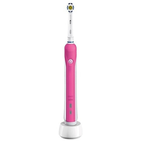 Электрическая зубная щетка Oral-B Pro 700 3D White, розовый